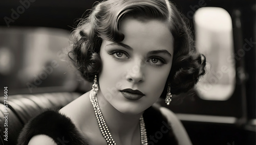 vintage retro beautiful woman 1920s 1930s movie cinema beauty fashion