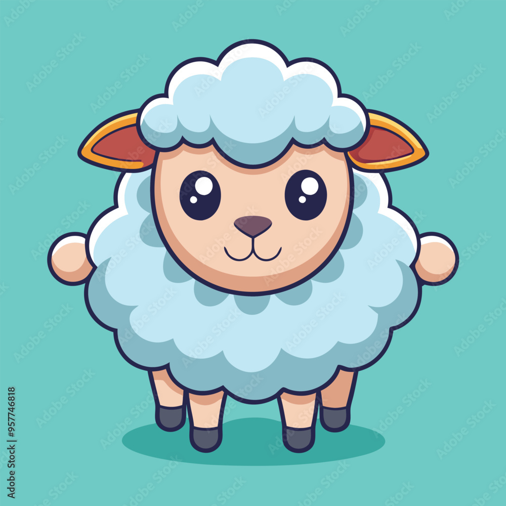 Cute Woolly Sheep Design Cute Woolly Sheep Design