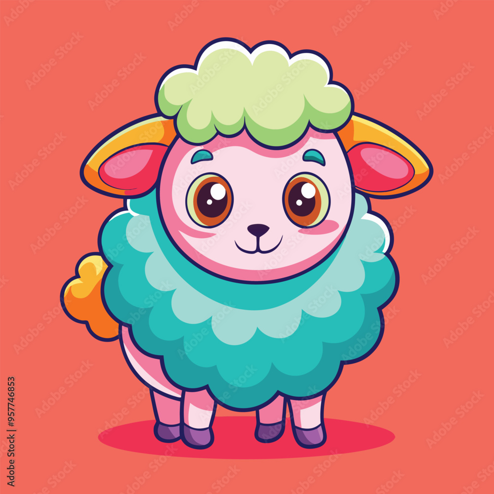Cute Woolly Sheep Design Cute Woolly Sheep Design