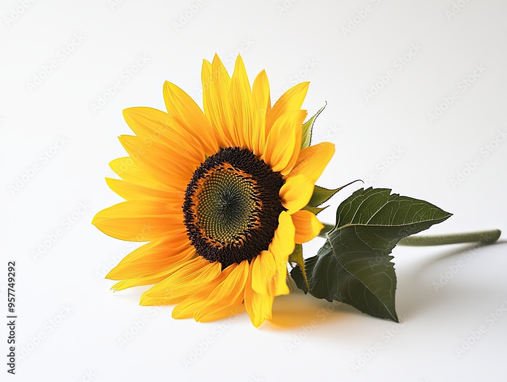 Obraz premium Sunflower isolated on white background AI Generated