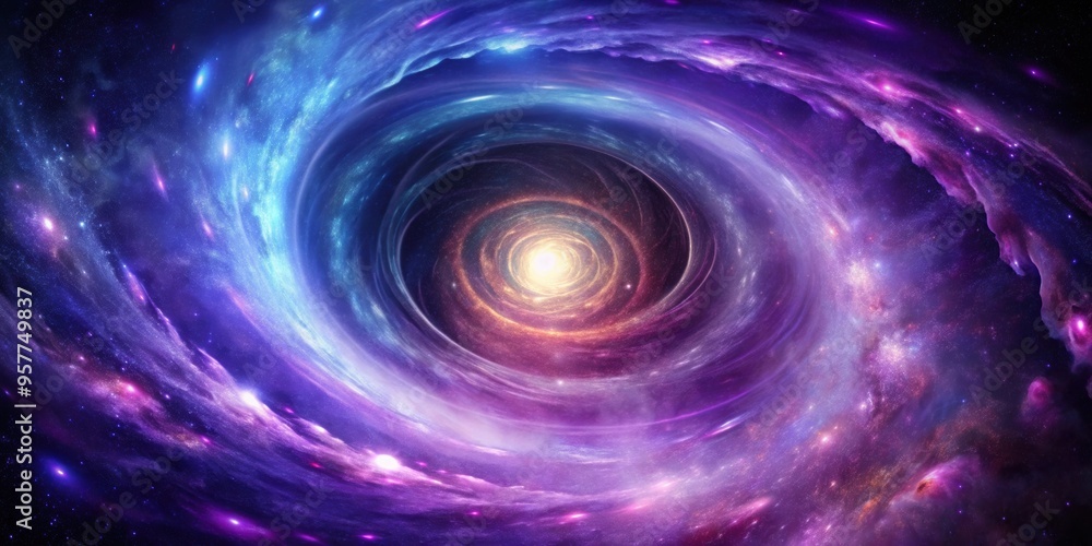 Galactic spiral with purple vortex in the cosmic abyss , astronomy, space, galaxy, cosmic, stars, universe Galactic spiral with purple vortex in the cosmic abyss , astronomy, space, galaxy, cosmic, stars, universe