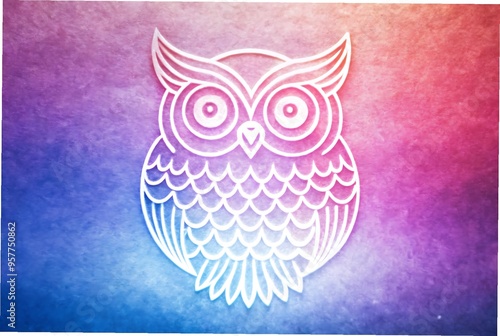 owl white background photo