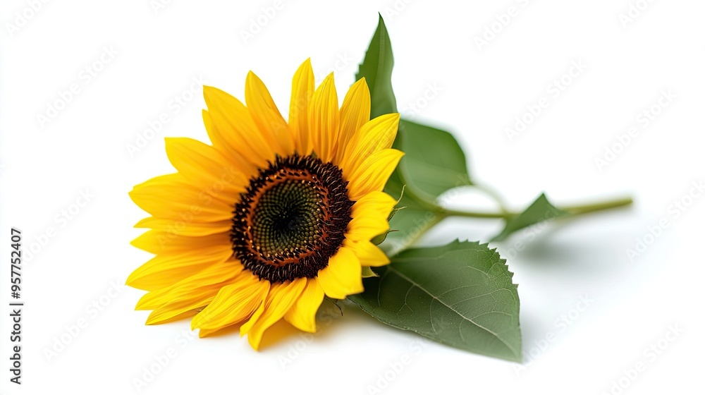 Obraz premium Sunflower isolated on white background AI Generated