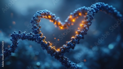 DNA Double Helix: A Heart of Light photo