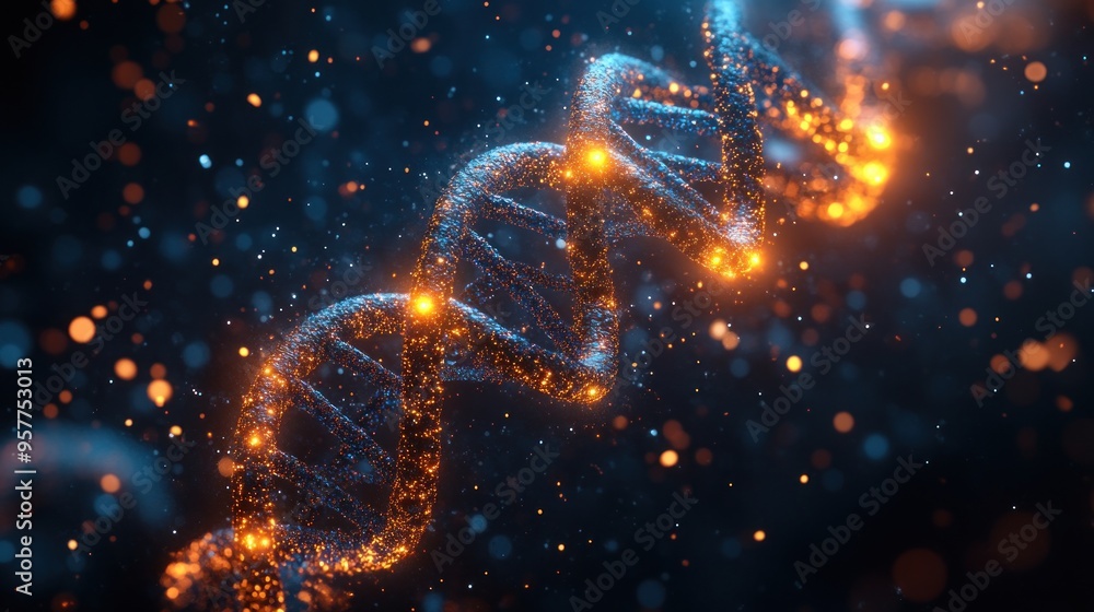 Glowing DNA Double Helix Glowing DNA Double Helix