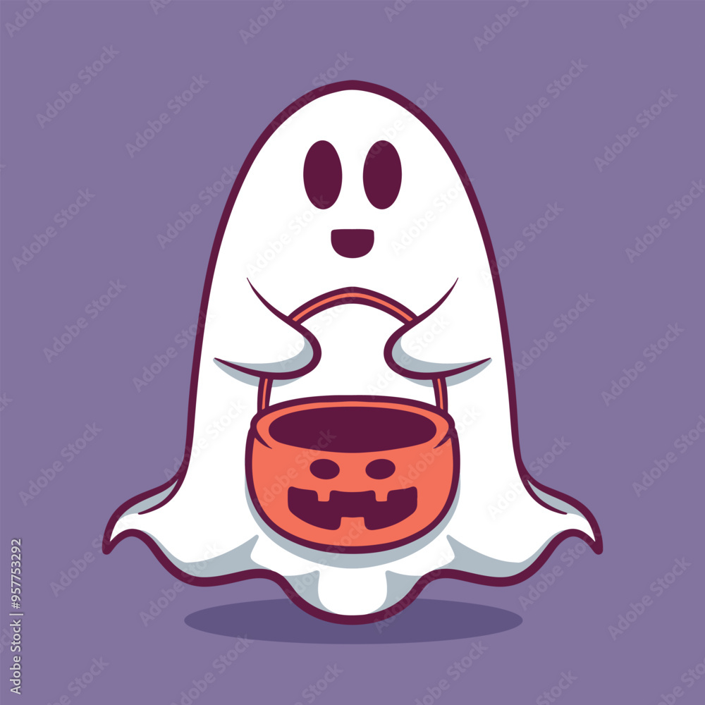 Cute hand drawn ghost illustration Cute hand drawn ghost illustration