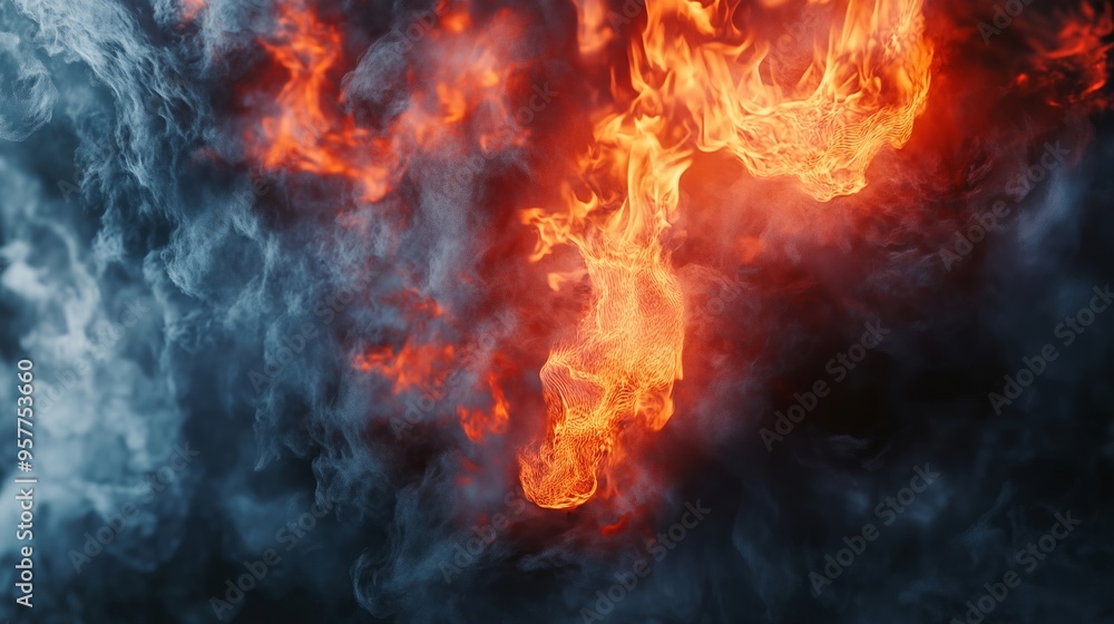 A Dramatic Representation of Fire and Darkness in Art A Dramatic Representation of Fire and Darkness in Art