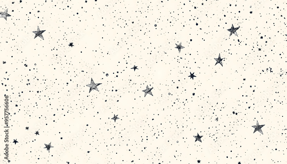 Obraz premium Repeating small icons, like stars, dots, or simple symbols, evenly spaced on a neutral background for a subtle pattern.