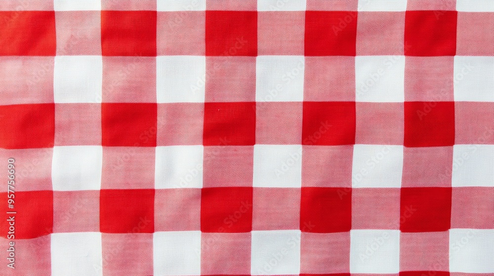 Red and white tablecloth background - Red and white tablecloth background -