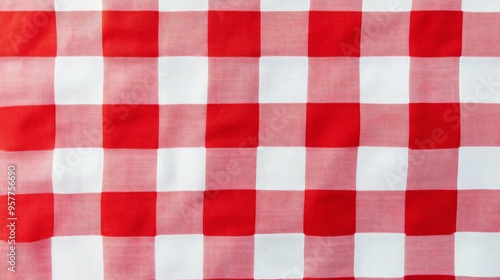 Red and white tablecloth background -