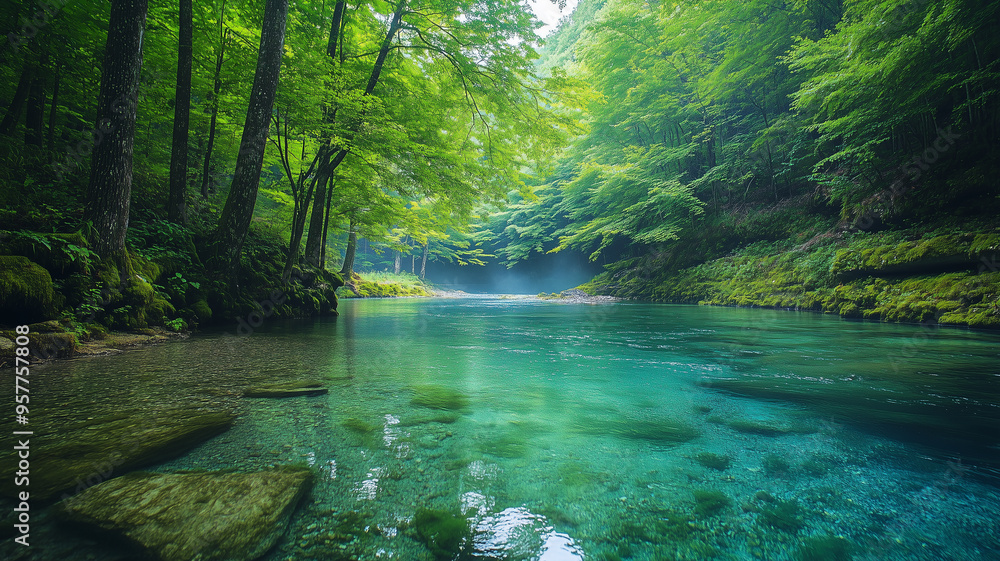 Obraz premium waterfall in the forest