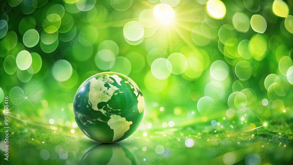 Green bokeh background representing saving the world and the environment, save, world, environment, green Green bokeh background representing saving the world and the environment, save, world, environment, green