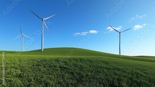 wind turbines in the mountains