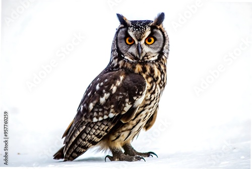 owl white background photo