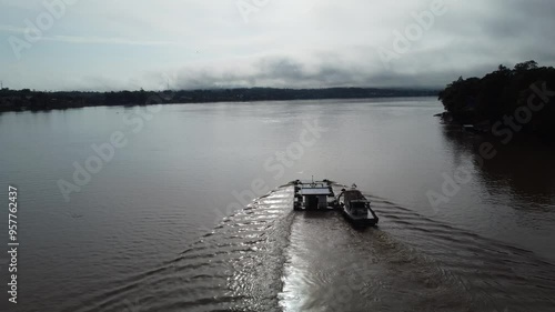 boat on the river photo