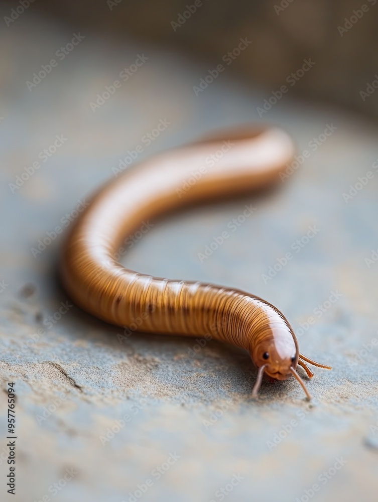 Earthworm isolated on paper background Earthworm isolated on paper background