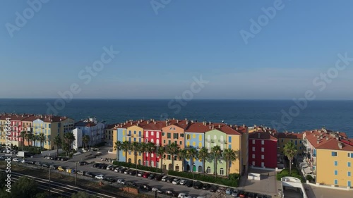 colorful apartment living overlooking the Adriatic Sea, Porto Recanati, Italy photo