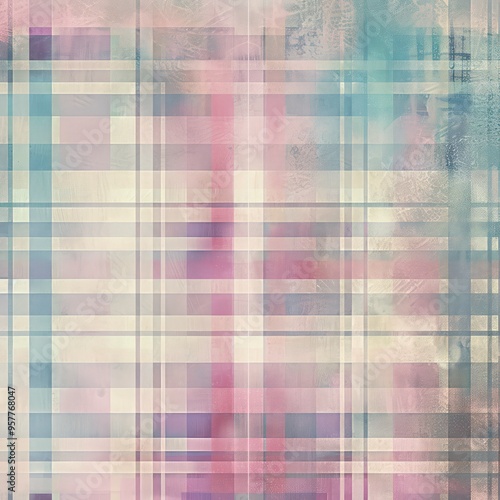 A random pastel texture features a soft plaid pattern, creating a seamless design perfect for wallpaper or backdrop, adding a touch of warmth and style.