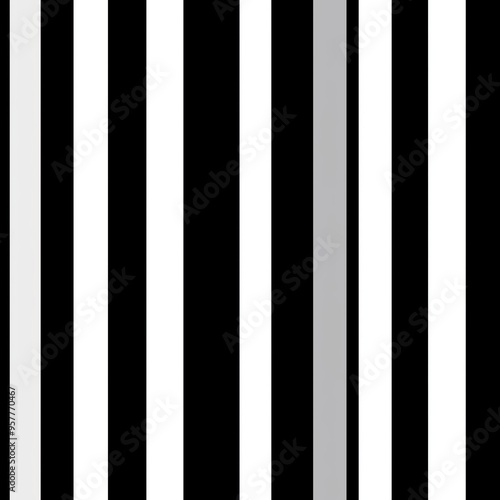 Modern geometric pattern with vertical stripes in black and white, creating a minimalist fashion look.