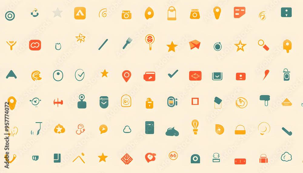 Repeating small icons, like stars, dots, or simple symbols, evenly spaced on a neutral background for a subtle pattern. Repeating small icons, like stars, dots, or simple symbols, evenly spaced on a neutral background for a subtle pattern.