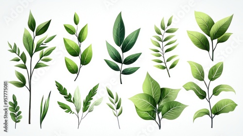 Vibrant Leaf and Foliage Brush Pack - Enhance Your Digital Art with Nature-inspired Styles