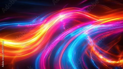 A dynamic display of bright colors and fluid motion.