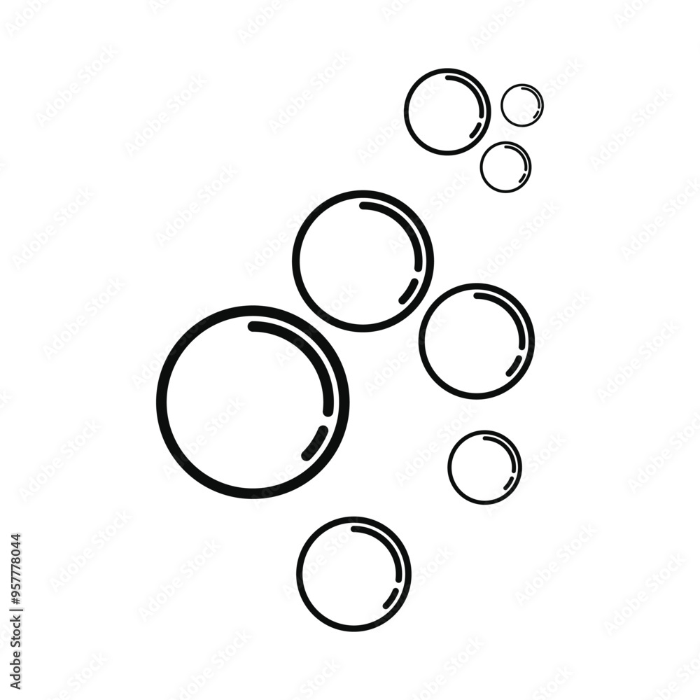 bubble icon vector design line style bubble icon vector design line style