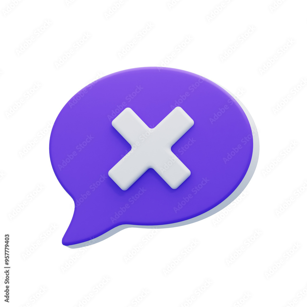 Obraz premium Bubble Chat 3D Icon 