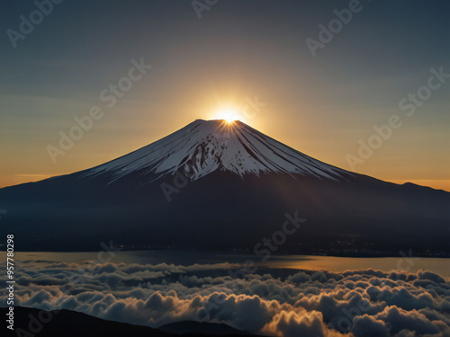 Sunset and Mt.Fuji