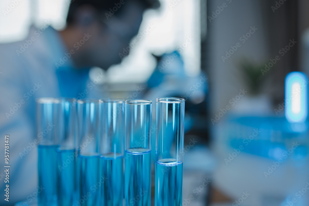 a scientist uses a microscope to look for contaminants in a test sample, a researcher uses a microscope to look closely at foreign objects, microscopes are being used in the laboratory a scientist uses a microscope to look for contaminants in a test sample, a researcher uses a microscope to look closely at foreign objects, microscopes are being used in the laboratory