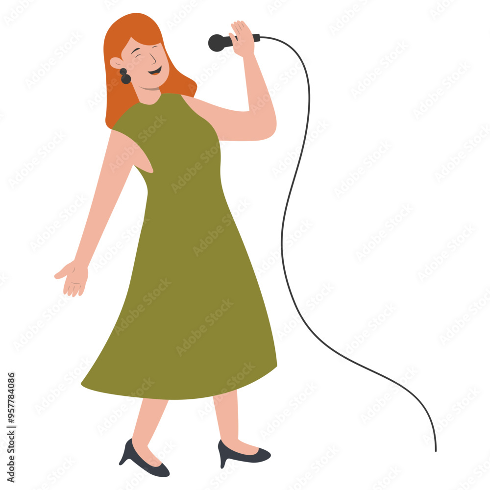 Youth Music Activities Character. Flat Vector Cartoon Illustration Youth Music Activities Character. Flat Vector Cartoon Illustration