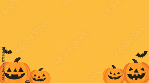 A festive digital Halloween card featuring vibrant pumpkins and spooky elements, perfect for sharing joy this season.