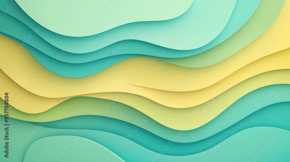 Bright green and yellow waves blend in this modern abstract wallpaper, offering a vibrant backdrop with a playful cartoon texture. Bright green and yellow waves blend in this modern abstract wallpaper, offering a vibrant backdrop with a playful cartoon texture.
