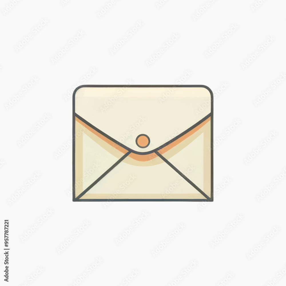 Minimalist envelope icon illustration Minimalist envelope icon illustration