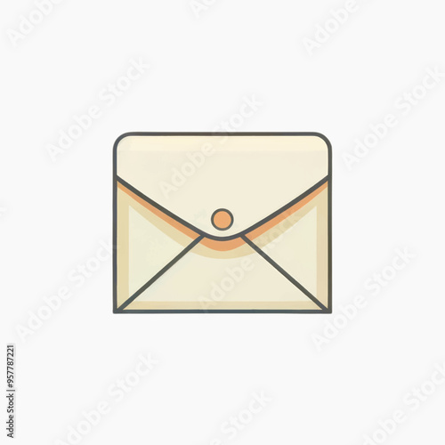 Minimalist envelope icon illustration