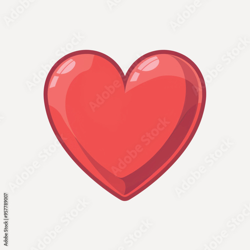 Glossy red heart illustration