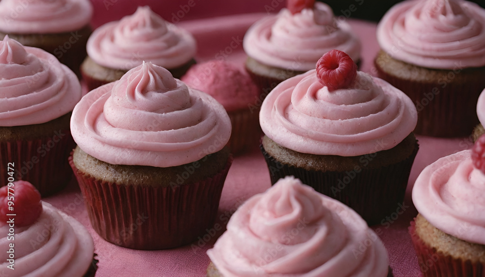 cupcakes with pink frosting cupcakes with pink frosting