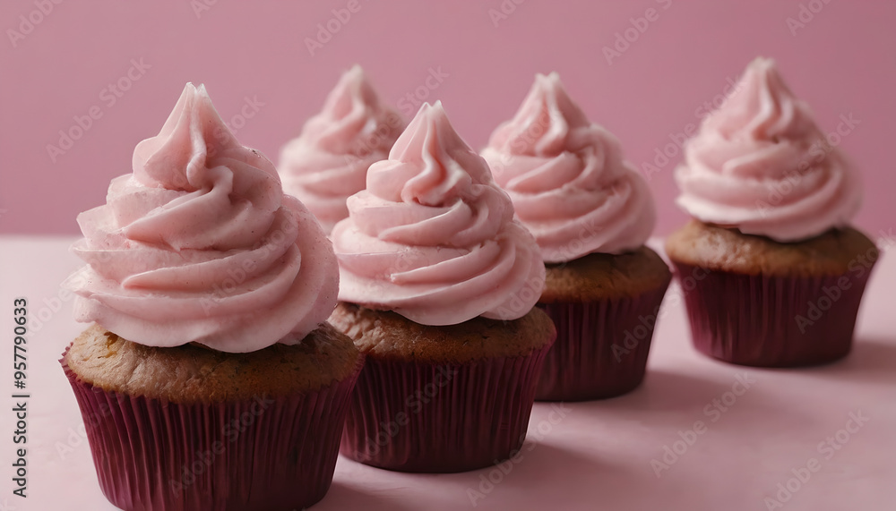 cupcakes with pink frosting cupcakes with pink frosting