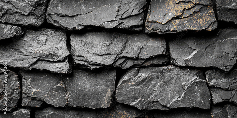 Close-up of a rustic stone wall with a rough texture. Close-up of a rustic stone wall with a rough texture.