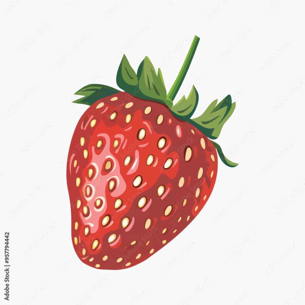 Vibrant strawberry illustration design Vibrant strawberry illustration design
