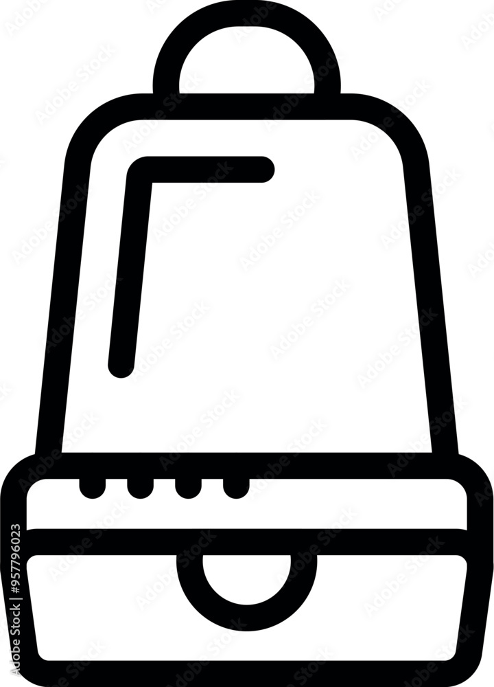 Fototapeta premium Simple vector, perfect for projects related to food, school, or everyday essentials, featuring a classic lunch bag design