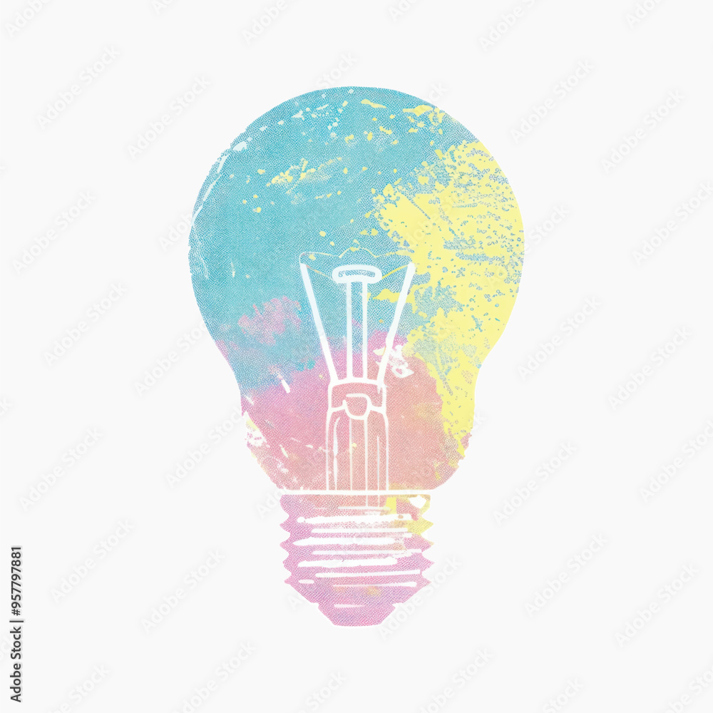 Colorful abstract light bulb illustration Colorful abstract light bulb illustration