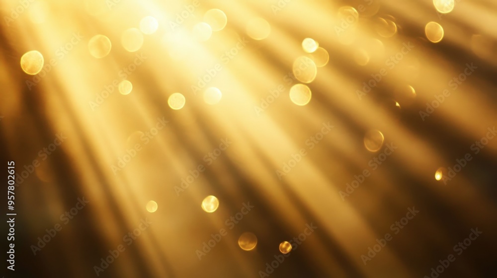 Stunning golden light beams with bokeh effect create a warm, magical atmosphere, perfect for backgrounds and artistic projects. Stunning golden light beams with bokeh effect create a warm, magical atmosphere, perfect for backgrounds and artistic projects.