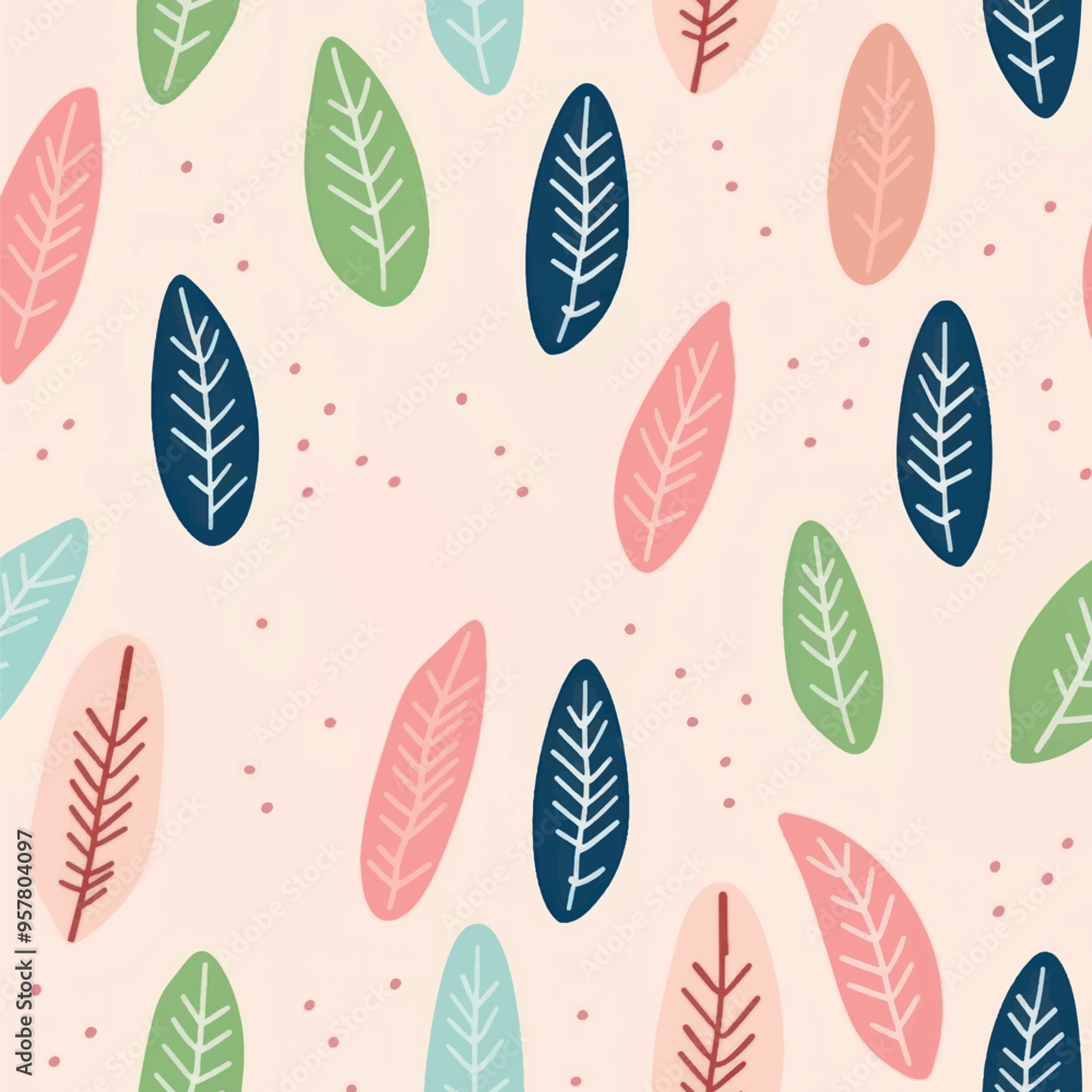 Colorful leaves pattern background Colorful leaves pattern background