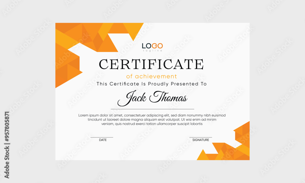 Fototapeta premium award certificate vector. professional certificate template vector