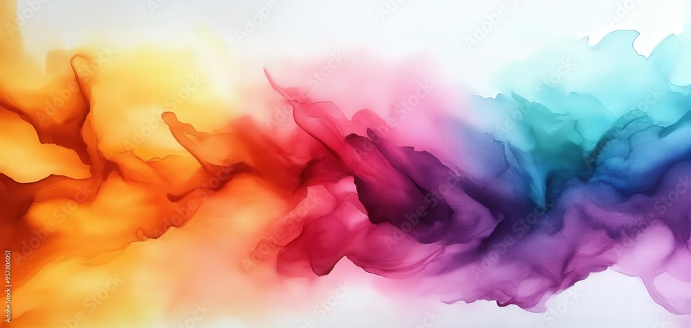 A vibrant blend of colorful ink swirling together, creating a mesmerizing and abstract artistic background. A vibrant blend of colorful ink swirling together, creating a mesmerizing and abstract artistic background.