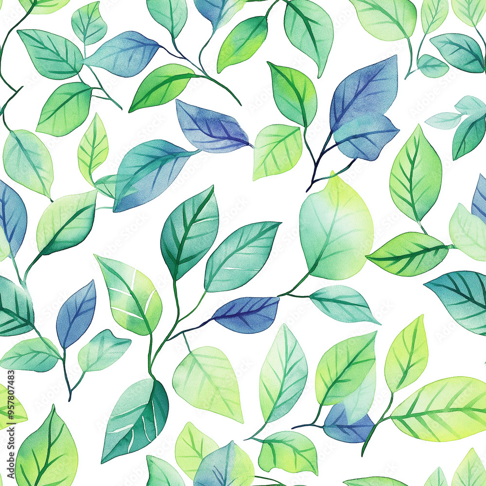 Watercolor leaf Pattern, leaves seamless pattern design Watercolor leaf Pattern, leaves seamless pattern design