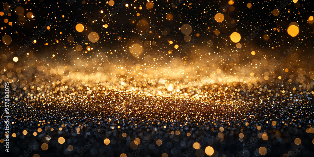 Shimmering gold glitter creates a festive backdrop, perfect for celebrating special occasions. Shimmering gold glitter creates a festive backdrop, perfect for celebrating special occasions.