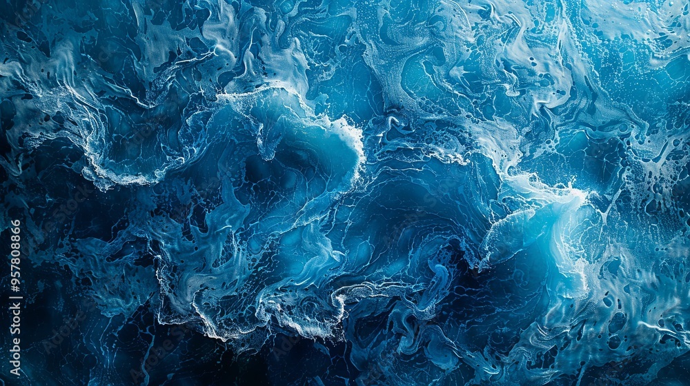 Abstract Blue and White Swirling Pattern Abstract Blue and White Swirling Pattern