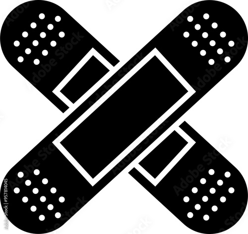 band aid scar icon illustration